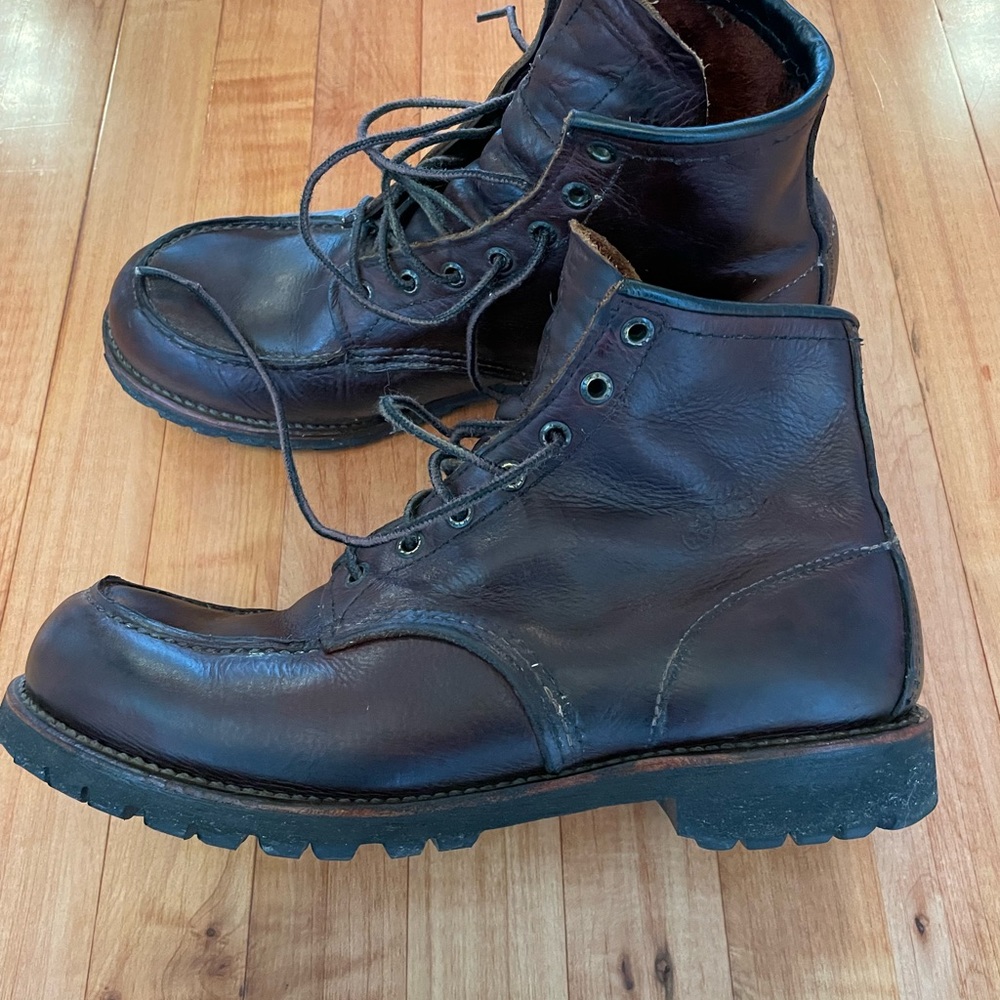 Red Wing 4183 Heritage Roughneck Men’s 10.5 D Vintage Moc Toe Boots Distressed